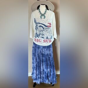 Fashion Fuse Bohemian Tie Dye Maxi Skirt